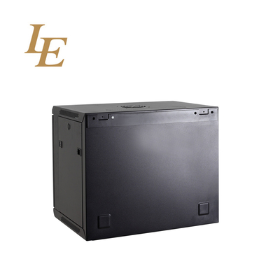 6U 9U 19 Inch RAL9004 Black Single Section IT Network Cabinet Wall Mounted Rack Network Solutions