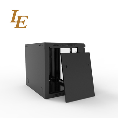 6U 9U 19 Inch RAL9004 Black Single Section IT Network Cabinet Wall Mounted Rack Network Solutions
