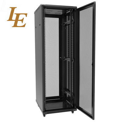 19 Inches  15U-42U 600mm 800mm 70% High Ventilation Peforated Front Door And Vented Back Door RAL9004 RAL9005 Black RAL7035 Grey Data Center Server Racks IT Cabinet Enclosures