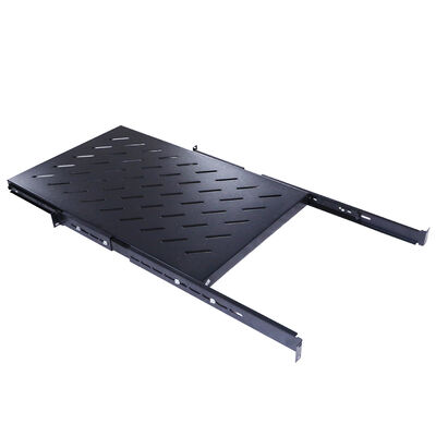 RAL9004 Black 465mm Wide Heavy Duty Sliding Shelf for 19 Inch Server Rack