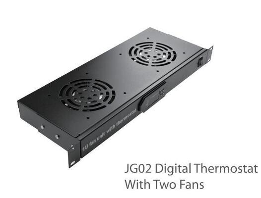 Industrial Manufacturer 19 Inch 1U Digital Thermostat Fan Unit Rack Mount Fan Unit with Switch for Server Rack Temperature Control