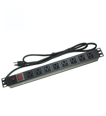 American Power Distribution Unit Industrial Use USA Socket 1U Height Aluminium Alloy