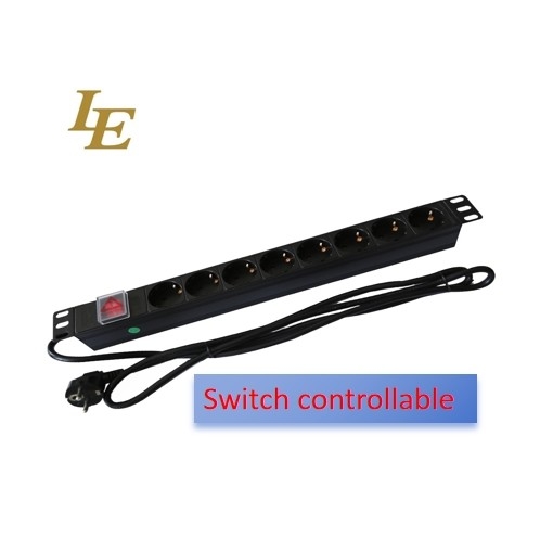 Factory 9 Ways Germany Power Distribution Unit 19 Inch Mounted