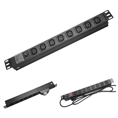 Equipamento de distribuição de potência de montagem em rack do PDU C13 da IEC 250VAC 50/60Hz