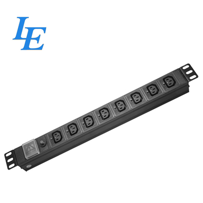 IEC C13 PDU 8 portas gabinete PDU com sobrecarga proteger e desligar interruptor unidades de distribuição de energia