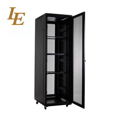 Gabinete de Rack de Servidor de 42U de 19 polegadas para Centro de Dados de Rede, Aço Laminado a Frio SPCC, Porta de Vidro Temperado, IEC297-2 IP20