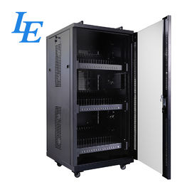 Punhos de carregamento do sistema dois do ventilador de refrigeração do armário do armário IP20 da cremalheira do servidor de USB na parte superior