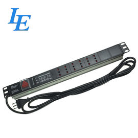 Pdu controlado rede da cremalheira da rede do Pdu da montagem em rack das maneiras 1u 6 um comprimento do cabo de 2 medidores